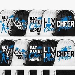Backpack Cheerleading Drawstring Gym(Blue)