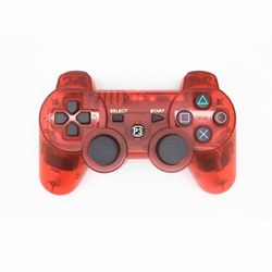 PlayStation 3 Transparent Controller TRASPARENT red with charging cable
,I only ship  item
