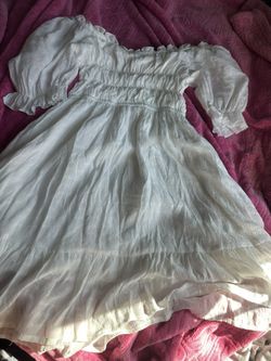 White Flowy Dress