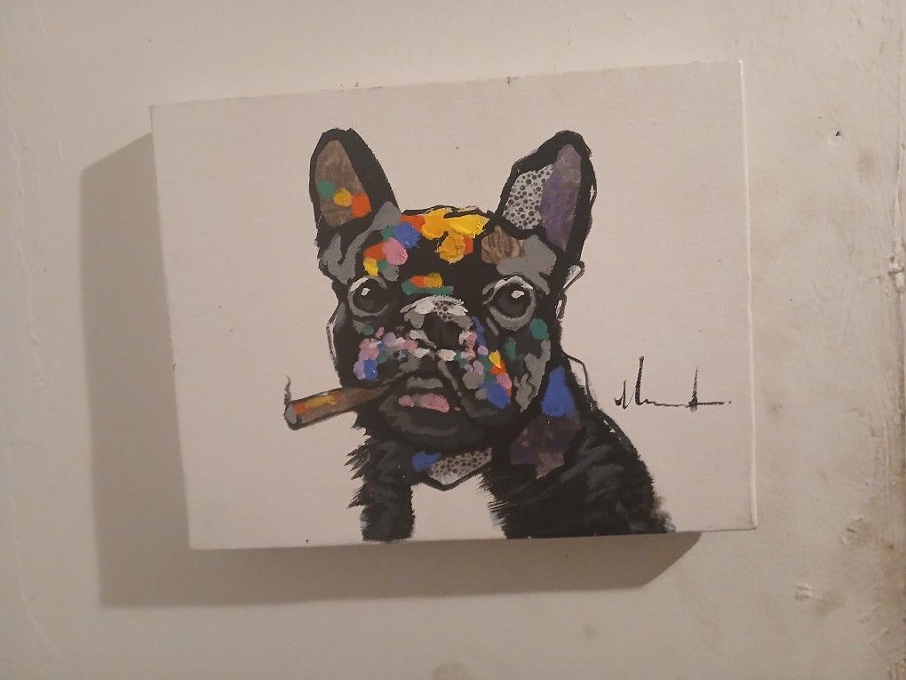 French  Bull Dog Hand Painted  $20 Best Offer