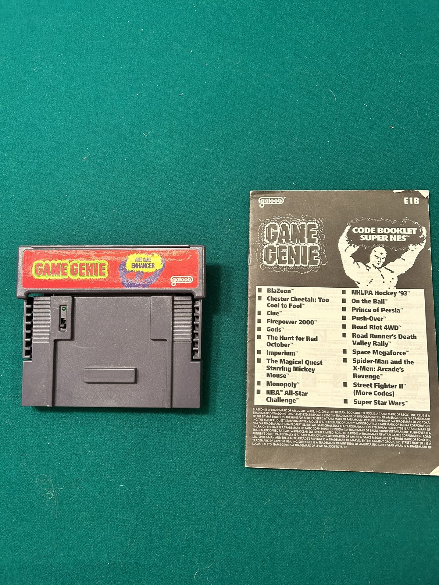 Game Genie With Codebook