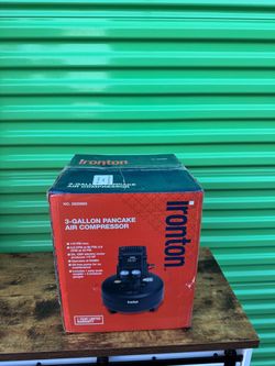 Ironton Oil-Free Pancake Air Compressor, 0.3 HP, 3 Gallons, 110 PSI