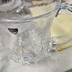 Crystal Pitcher And Bowl