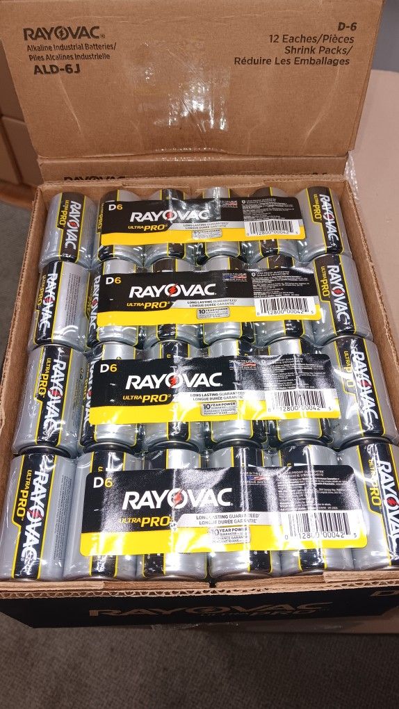 RAYOVAC ULTRA PRO D6 BATTERIES (READ FULL DESCRIPTION)