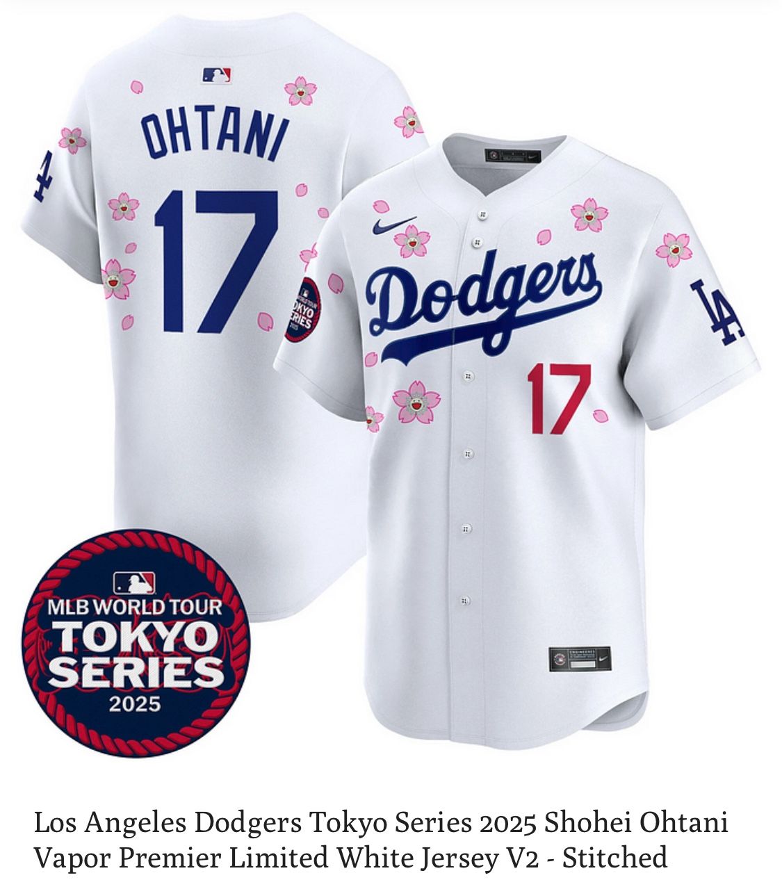 Dodgers Jersey, Shohei Ohtani, Size Large,New.