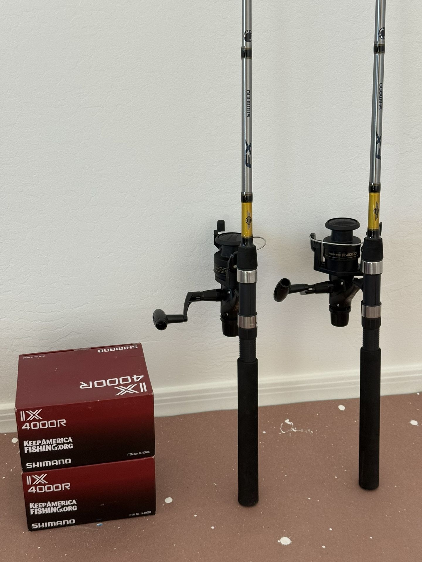 Brand new 7’ Shimano rod and reel fishing combos