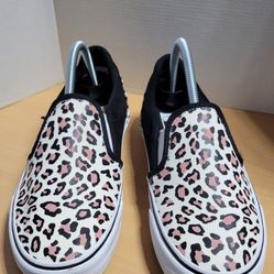 Vans Leopard Print Slip-On Shoes - Women's US 9.5