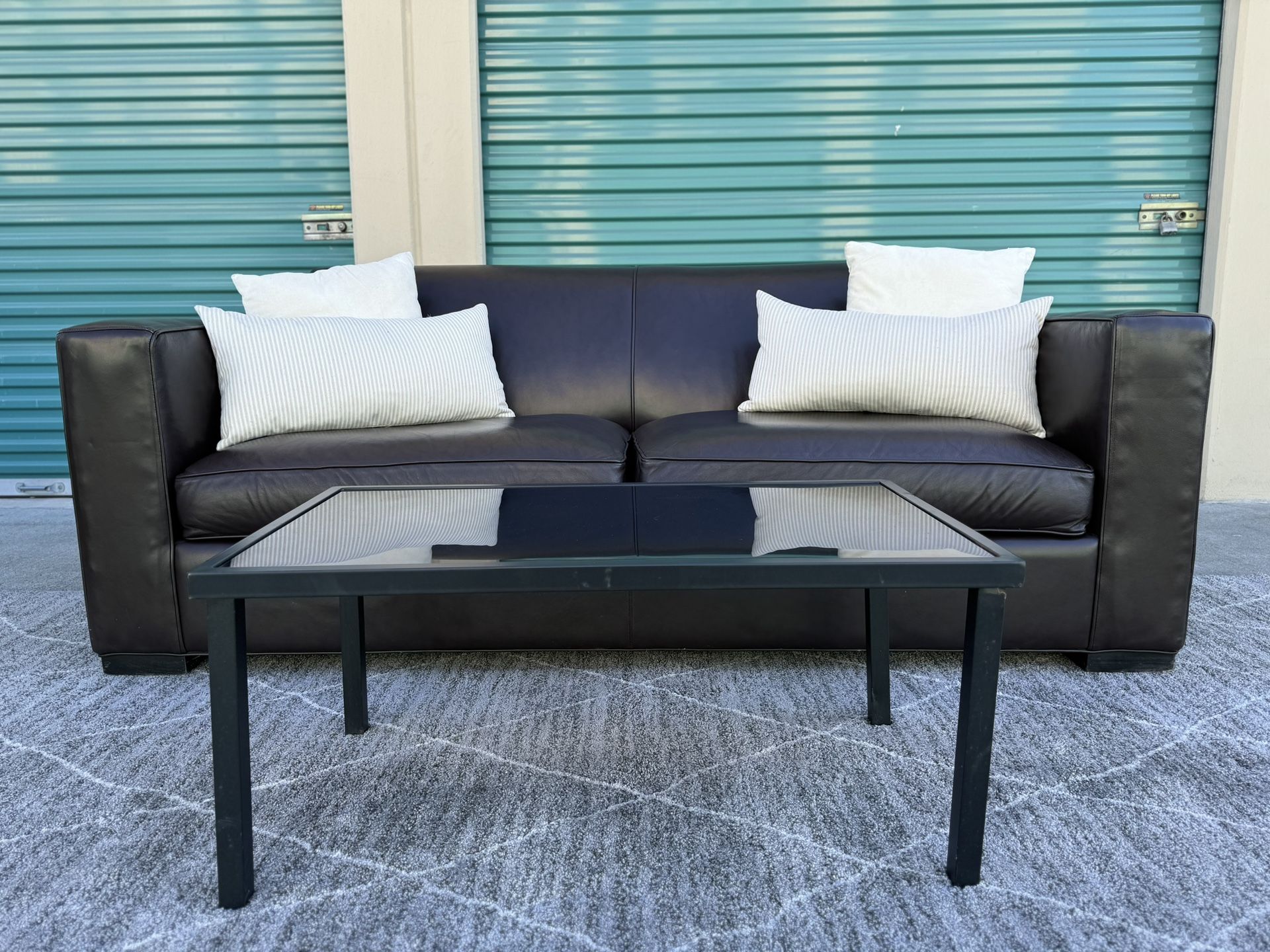 *FREE DELIVERY* Room&Board Leather Laino Coffee Metro Couch