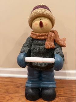 Snowman toilet paper holder