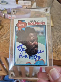 Signed Larry Little card