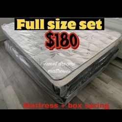 Full Size Euro Pillow Top Mattress Set ‼️‼️