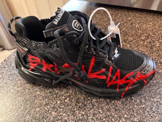 Balenciaga Runner Sneaker Black Red Graffiti