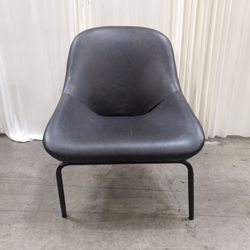 At Home "Ty" Dark Gray Faux Leather Accent Chair