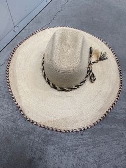 Wide Brim Woven Straw Sombrero Hat