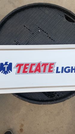 Tecate mirror hanging sign