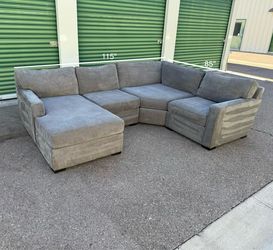 Beautiful Gray Sofa Sectional Couch + Free Delivery