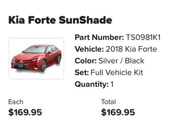 Kia Forte Sunshade Kit