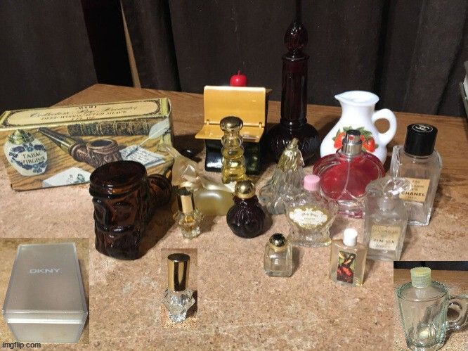 Lot Of 18 Avon Chanel Zofaly Bottles Moon When Somewhere Rondelle Cologne Bottles