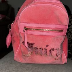 Juicy couture pink velvet mini backpack 