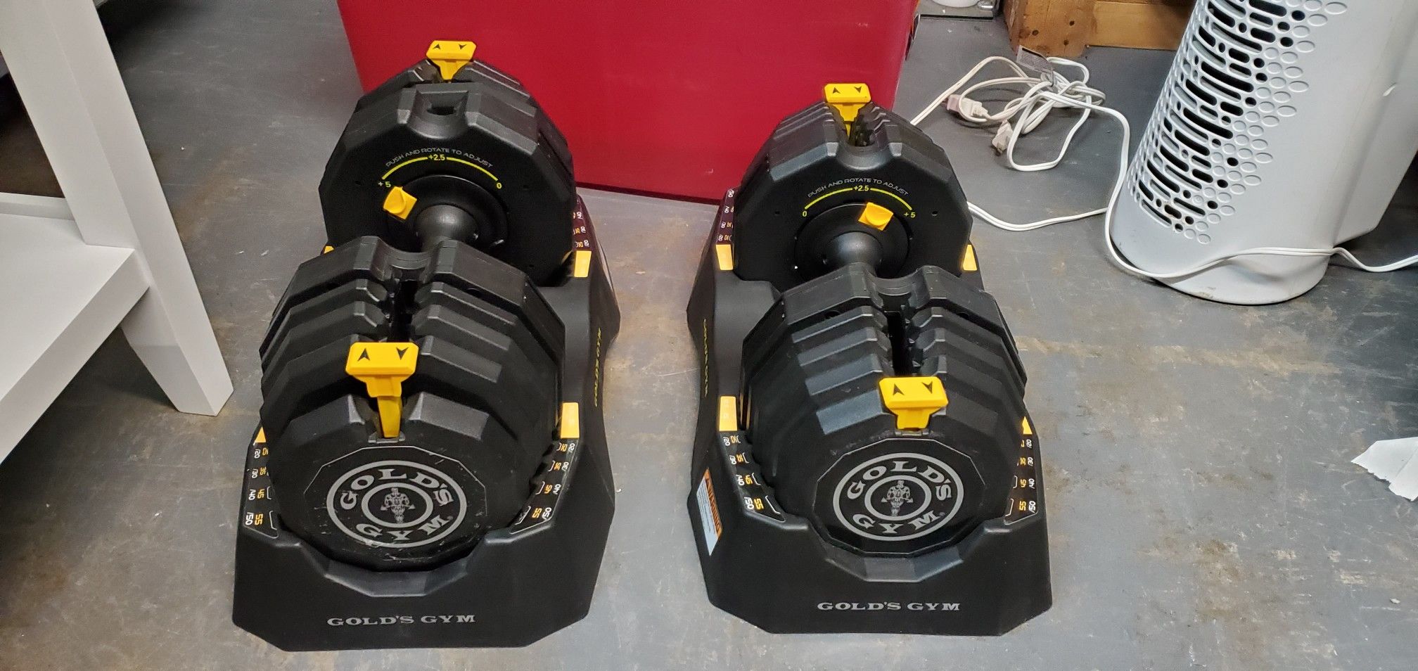 New Golds Gym 110lbs Sele t A Weight Dumbbells