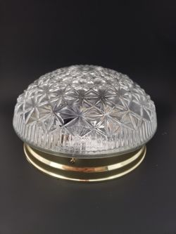 Ceiling Light Incandescent Luminaire Fixture With Glass Dome Type A19 Hallway light was replaced and removed in working condition