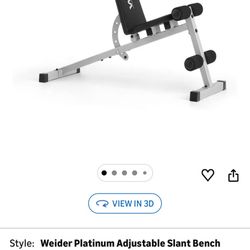 Wider Platinum Adjustable Slant Bench 410 Pound User Capacity