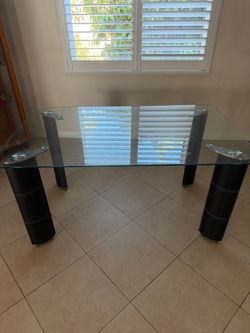 Glass dining table
