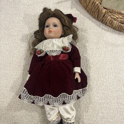 Vintage Rare Porcelain Girl Doll