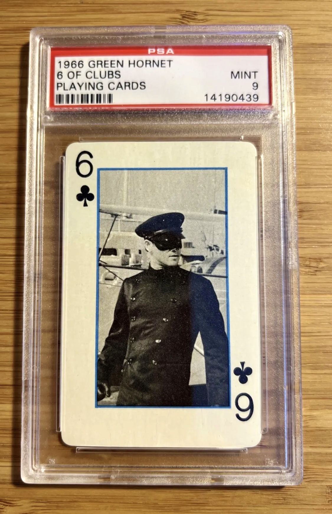 1966 Green Hornet 6 Of Clubs Playing Card PSA 9 MINT. “BRUCE LEE” ROOKIE CARD