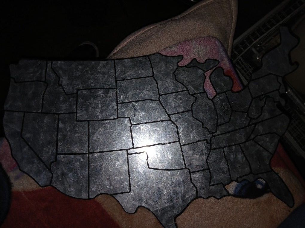 Large Metal Map