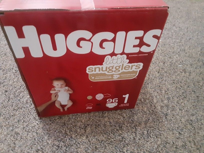 Huggies diapers 96 Ct Size 1