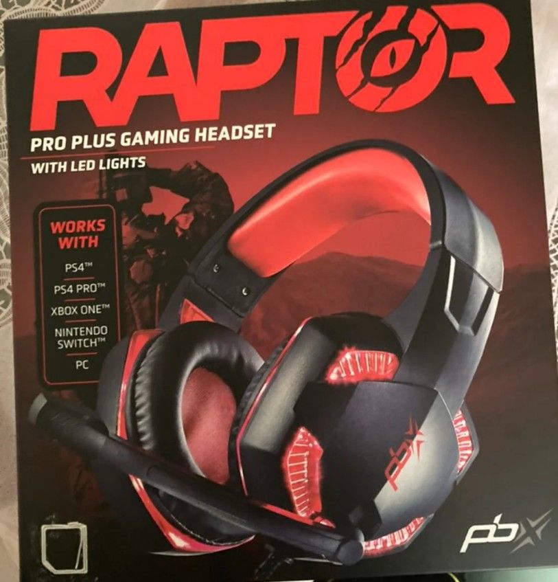 Raptor Pro Plus Gaming Headset with LED Lights