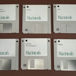 Vintage Apple Macintosh OS 7.1 1993 6 Disks Quadra 605 