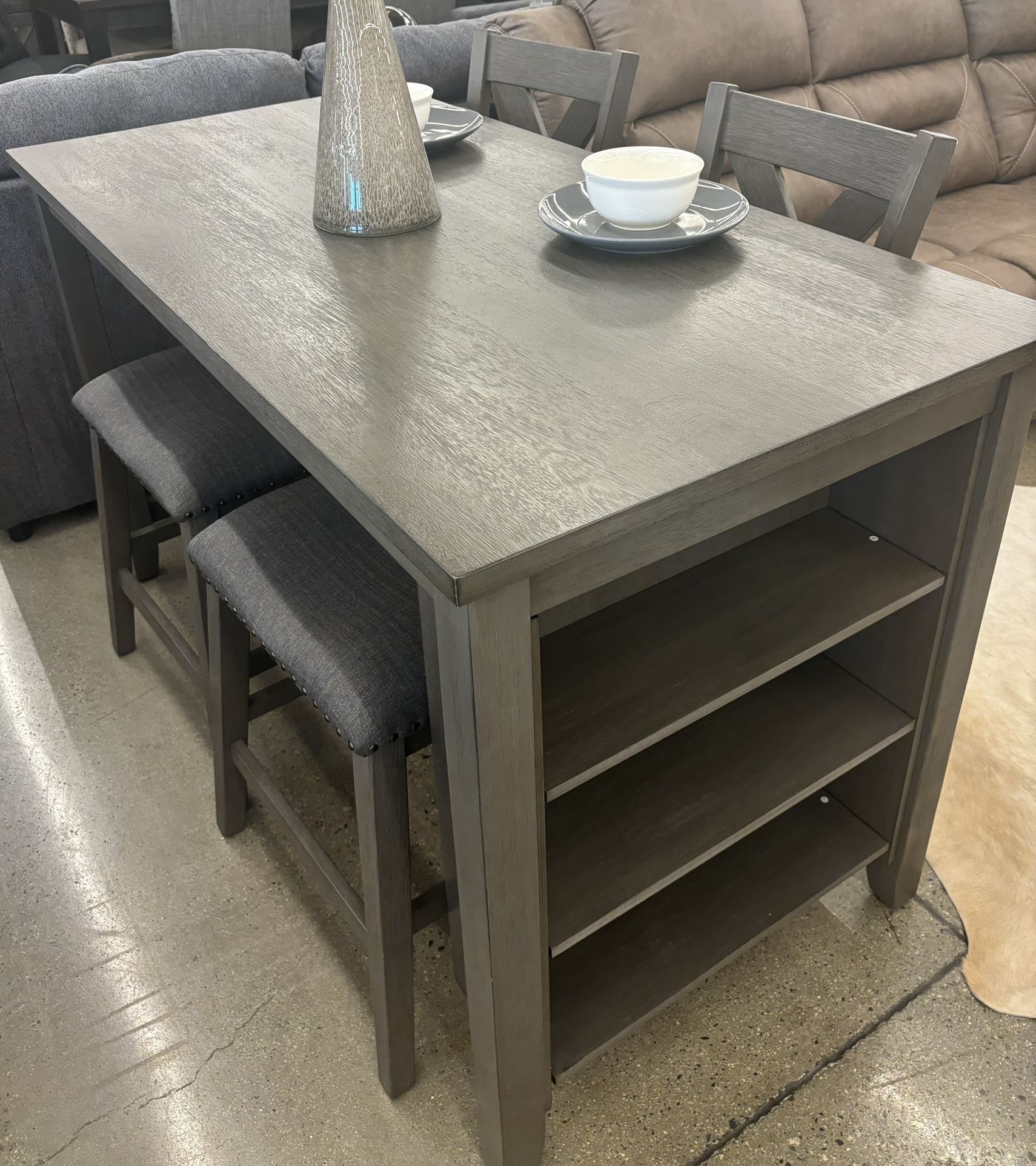 Dining Table With 2 Stools And 2 Chairs