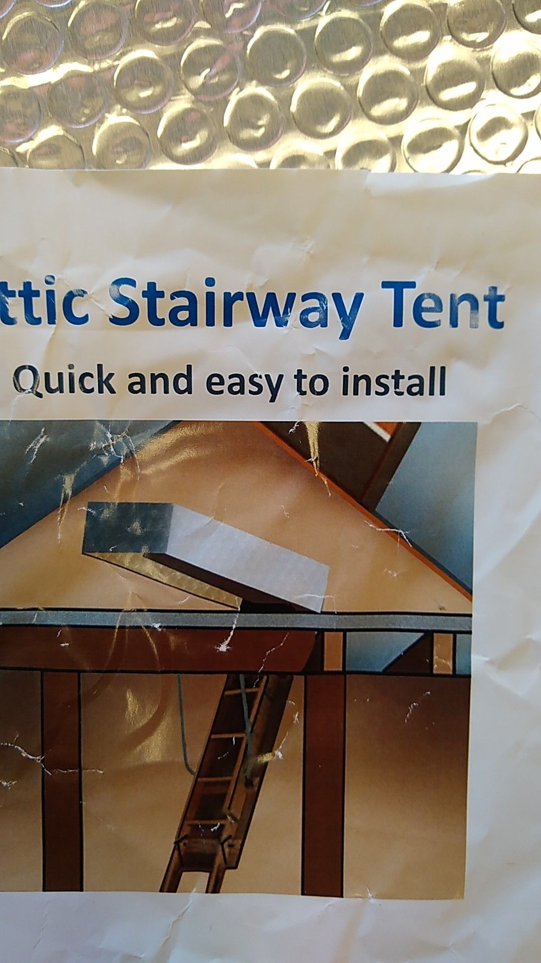 Attic stairway tent
