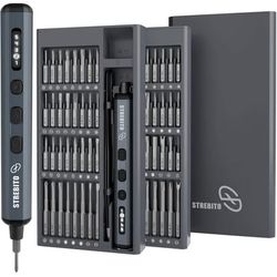 STREBITO Mini Electric Screwdriver Set, 70-in-1 Max Precision Electric Screwdriver Kit with Lights,