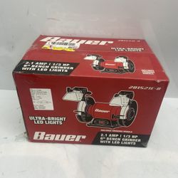 BAUER 6 in. Bench Grinder with LED Lights