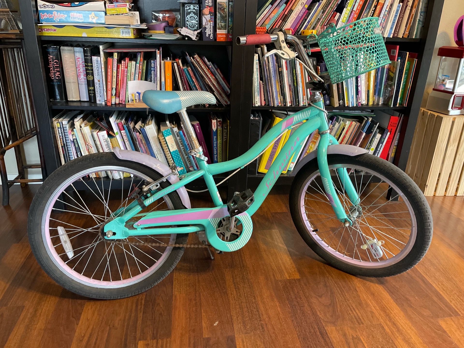 Schwinn 20 inch bike with matching basket.