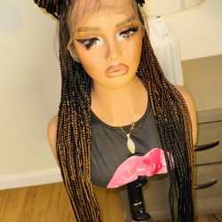 360 Braided Wig Black/blonde 