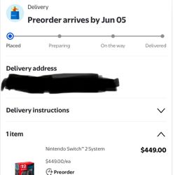 Nintendo Switch 2 Console Pre-Order