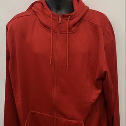 NWT Eastbay Men's Red Full Zip Hoodie Jacket Size XL MSRP $50