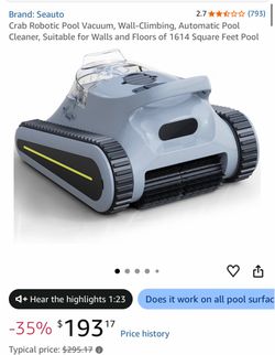 Seauto Crab Robotic Pool Vacuum Cleaner