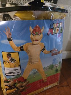 Size Medium 7-8 Child Size Bowser Costume