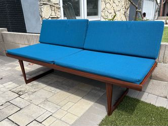 Danish Teak Coffee Table/Bench W/ Cushions