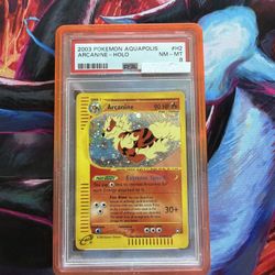 PSA 8 Aquapolis Arcanine Holo
