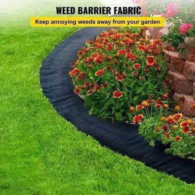 New VEVOR 6FTx300FT Weed Barrier Fabric Heavy Duty 3.2OZ Woven Weed Control High Permeability Good f