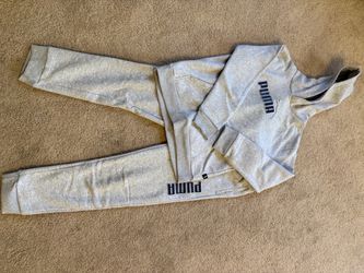 Puma Kids Gray Hoodie and Sweatpants Set