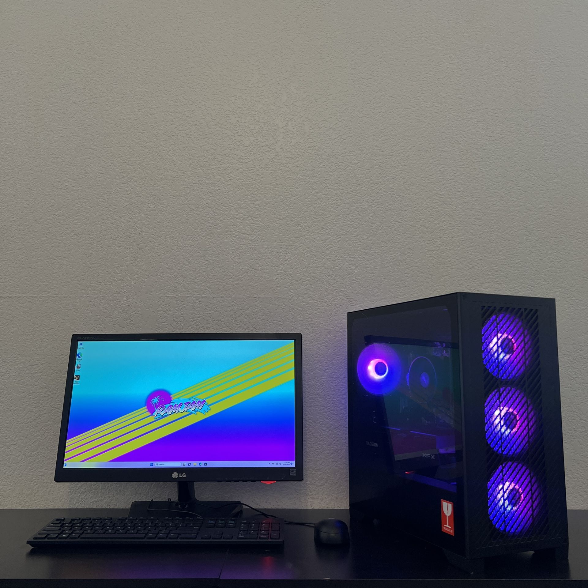 ULTRA FAST Ryzen Gaming PC Computer (Ryzen 5 5500, RX 9060 XT = RTX 4060 Ti, 32GB RAM, 1TB NVMe + 1TB HDD, WiFi)