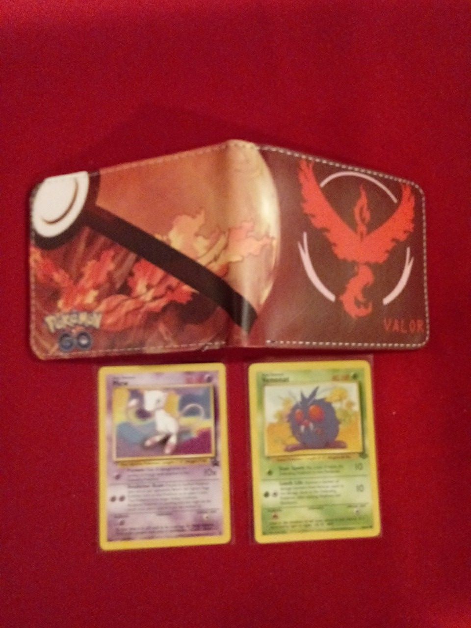 Pokemon wallet with 2 collectable card's from 1995