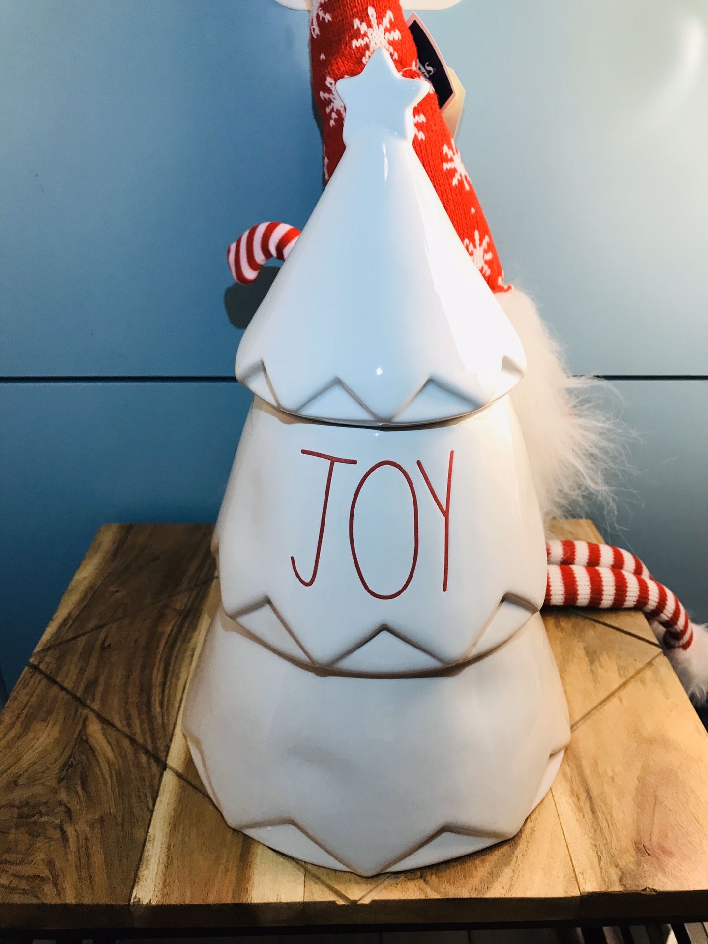 Rae Dunn New Joy Christmas tree Canister